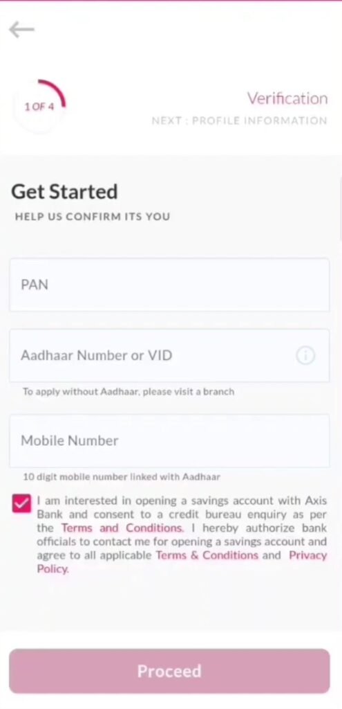 Axis Bank me Zero Balance Account open online
