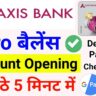 axis bank zero balance account kaise khole